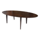 Oval table in ziricote and solid oak