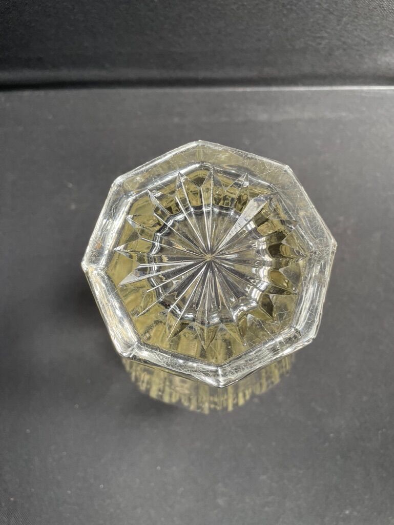 Vase in cut crystal and silver hallmark head of minerva 1st title