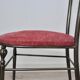 Hollywood regency style brass & velvet chiavarine side chairs, set of 2