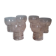Series of 6 glasses, XXth