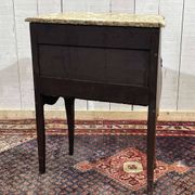 Late 19th-century Louis XV commode in oak, rosewood, and marble top