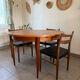 Table ronde scandinave extensible en teck