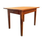 Table en bois massif tiroirs latéraux