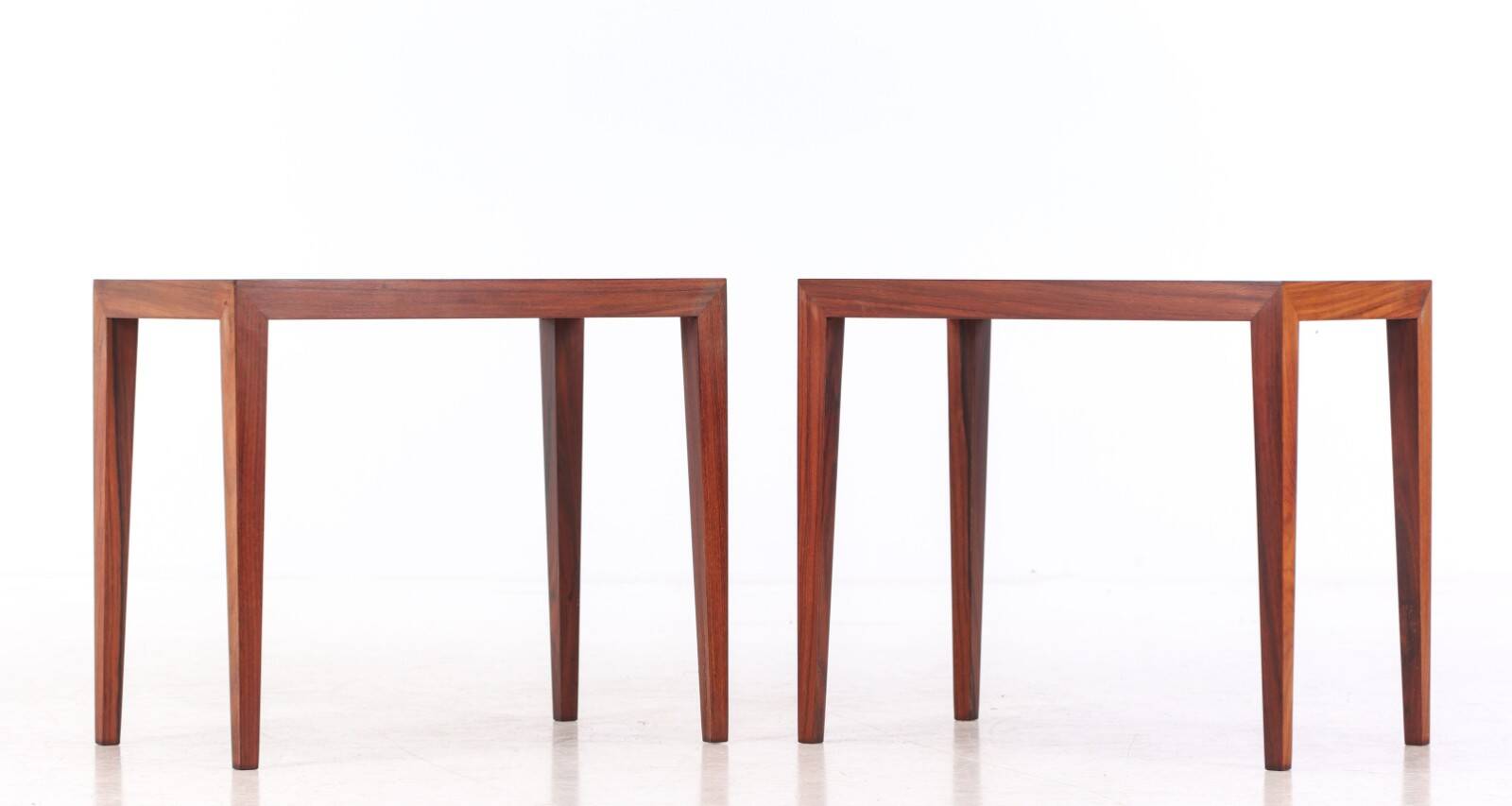 Paire de tables basses en palissandre de Severin Hansen, Danemark années 60