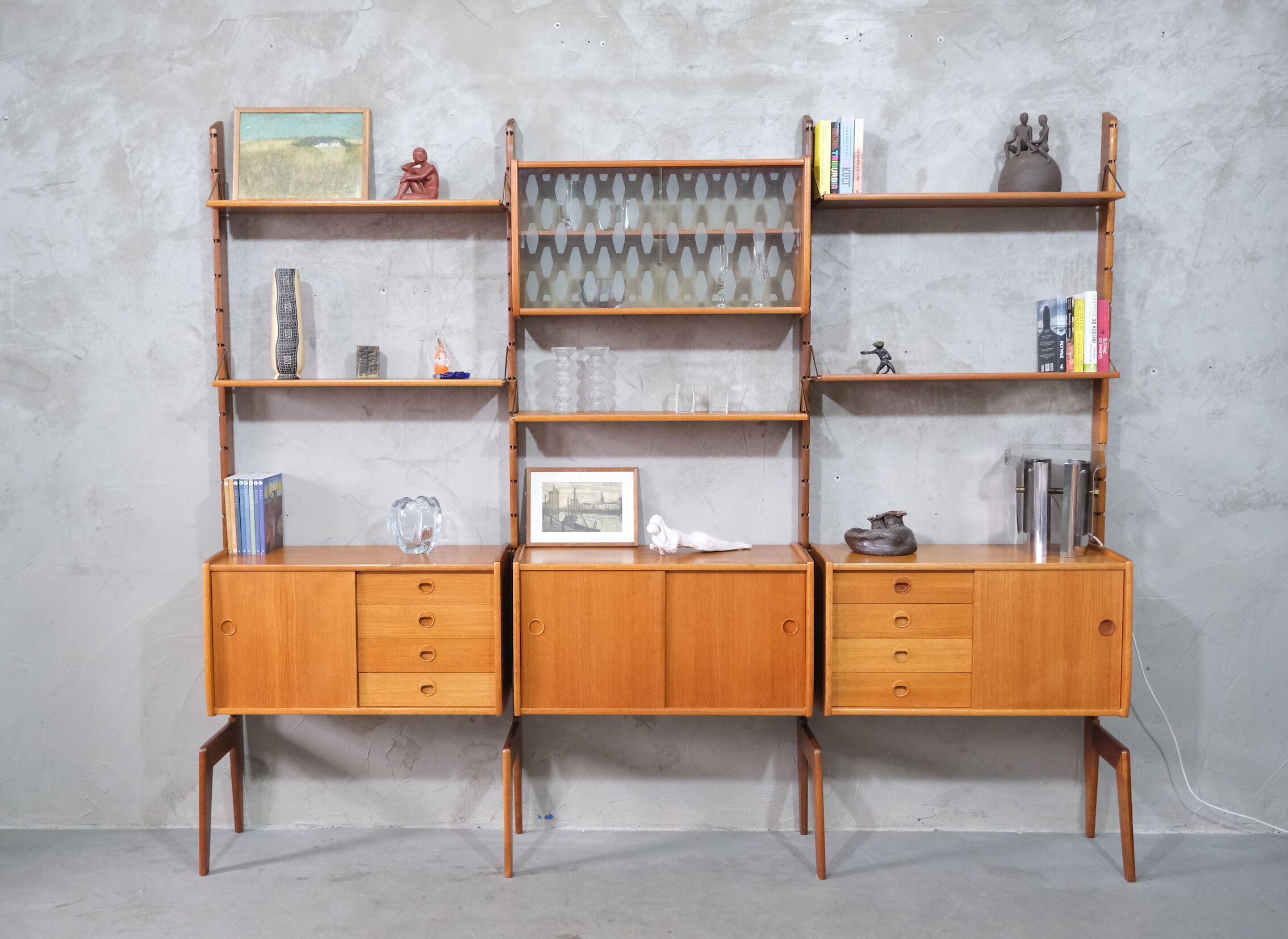 Mid Century Wall Unit by John Texmon, 1960's, Norway
