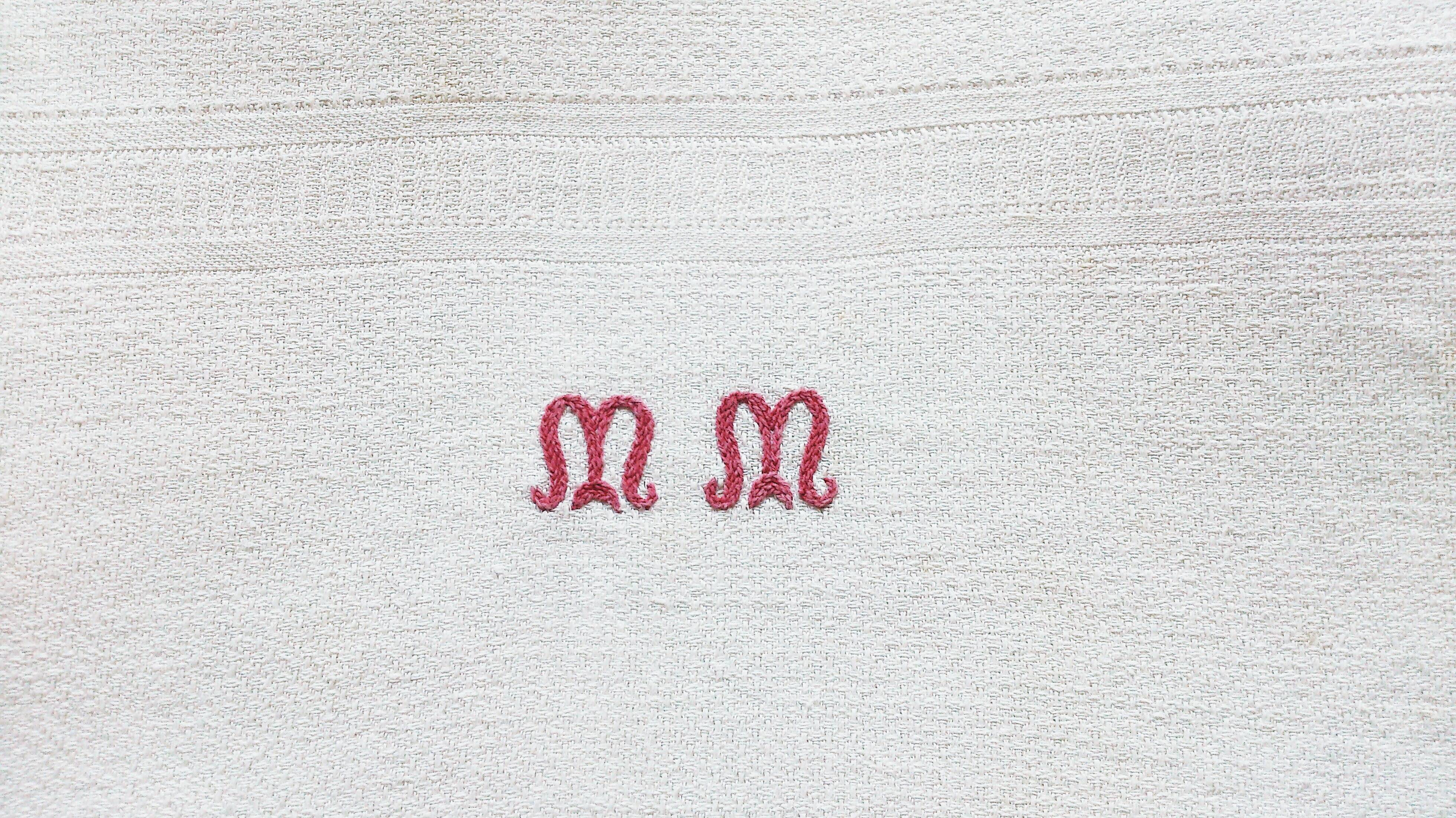 Lot de 5 serviettes ou essuie-mains monogrammées