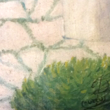 Tableau peinture sur isorel années 1940