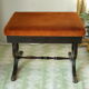 Lyre leg stool with storage, lion paw feet, English style.