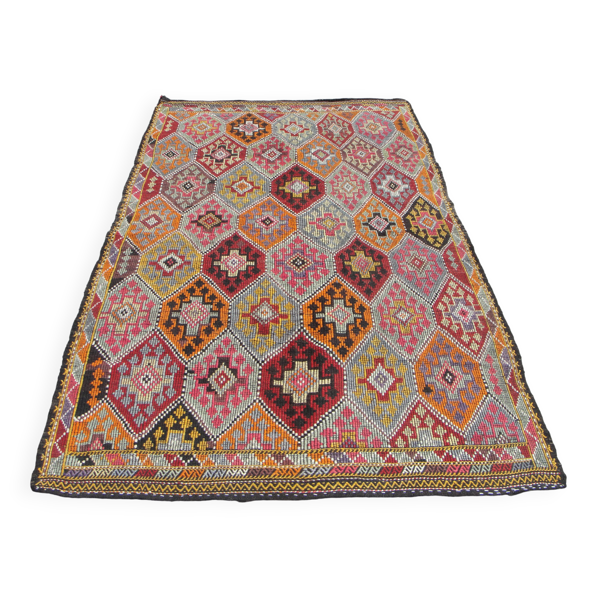 Large Kilim Rug, Vintage Rug, Home Decor rug, Turkish Kilim