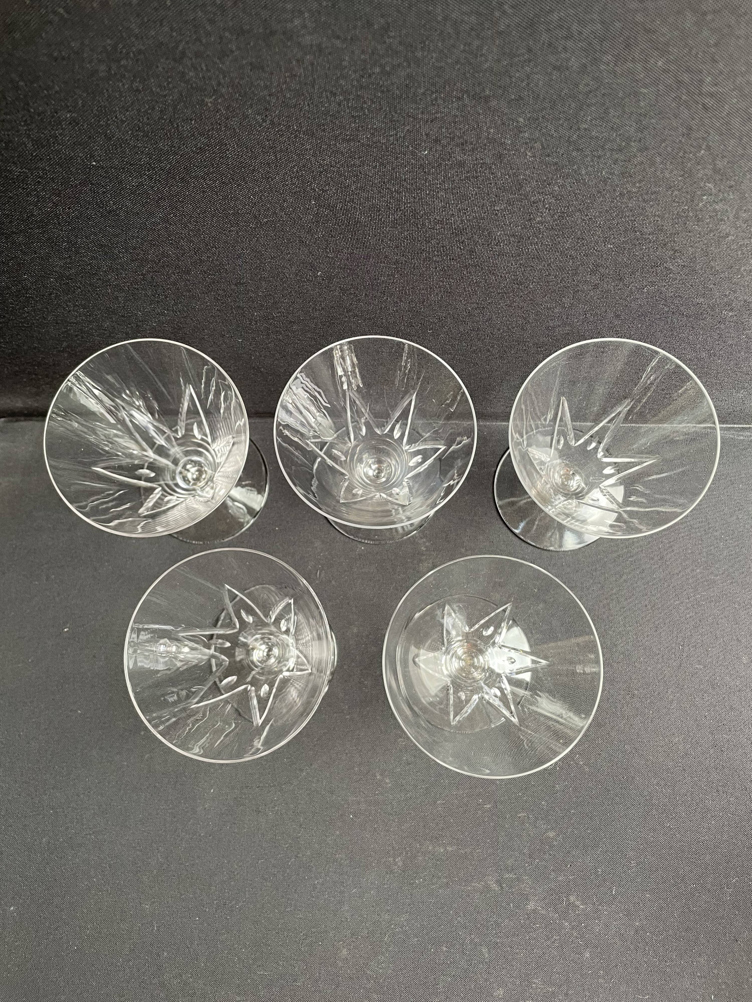 5 Verres à eau – Saint Louis service Bossuet taille 10406