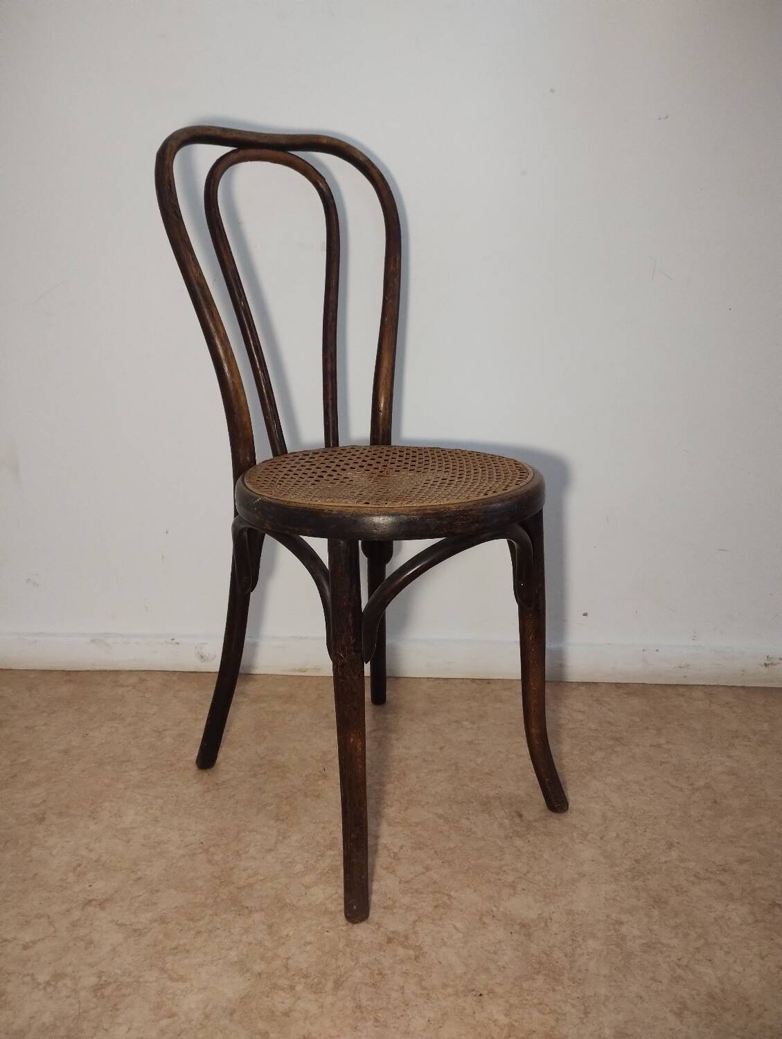 Caned bistro chair
