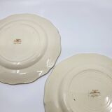 Digoin Sareguemines "Agreste" plates set of 2 French 1920