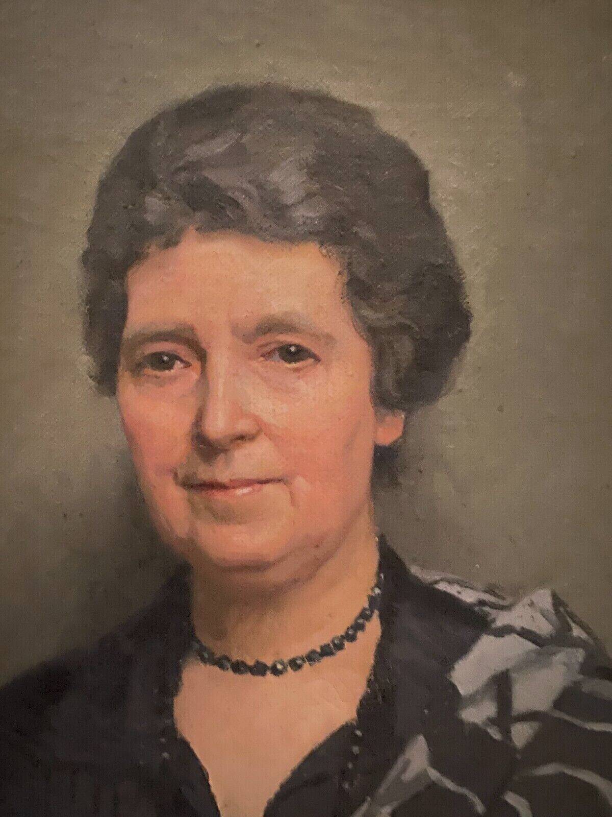 Oil on canvas "portrait of a woman" by dequene albert 20th century