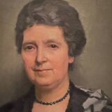 Oil on canvas "portrait of a woman" by dequene albert 20th century