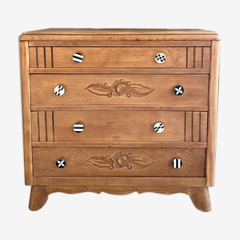 Commode années 50 bois brut