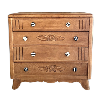 Commode années 50 bois brut