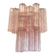 Applique murale contemporaine rose "Tronchi" dans le style Venini
