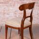 Chaises Biedermeier en noyer, tchèque, années 1830, ensemble de 4
