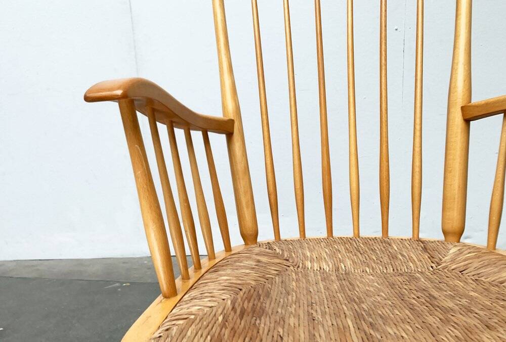 Mid-Century rocking chair model WK-S 7 in beech by Arno Lambrecht for Wk Möbel, 1950s.