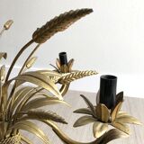 Golden wheat spike chandelier