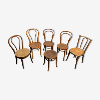 Set of 5 bistro chairs + 1 stool