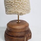 Ancien corail oblong sur socle en bois 24 cm