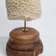 Old oblong coral on wooden base 24 cm