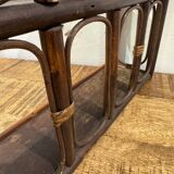 Vintage rattan wall shelf