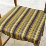 Set of four oak and wool dining room chairs by Henning Kjaernulf, 1960's