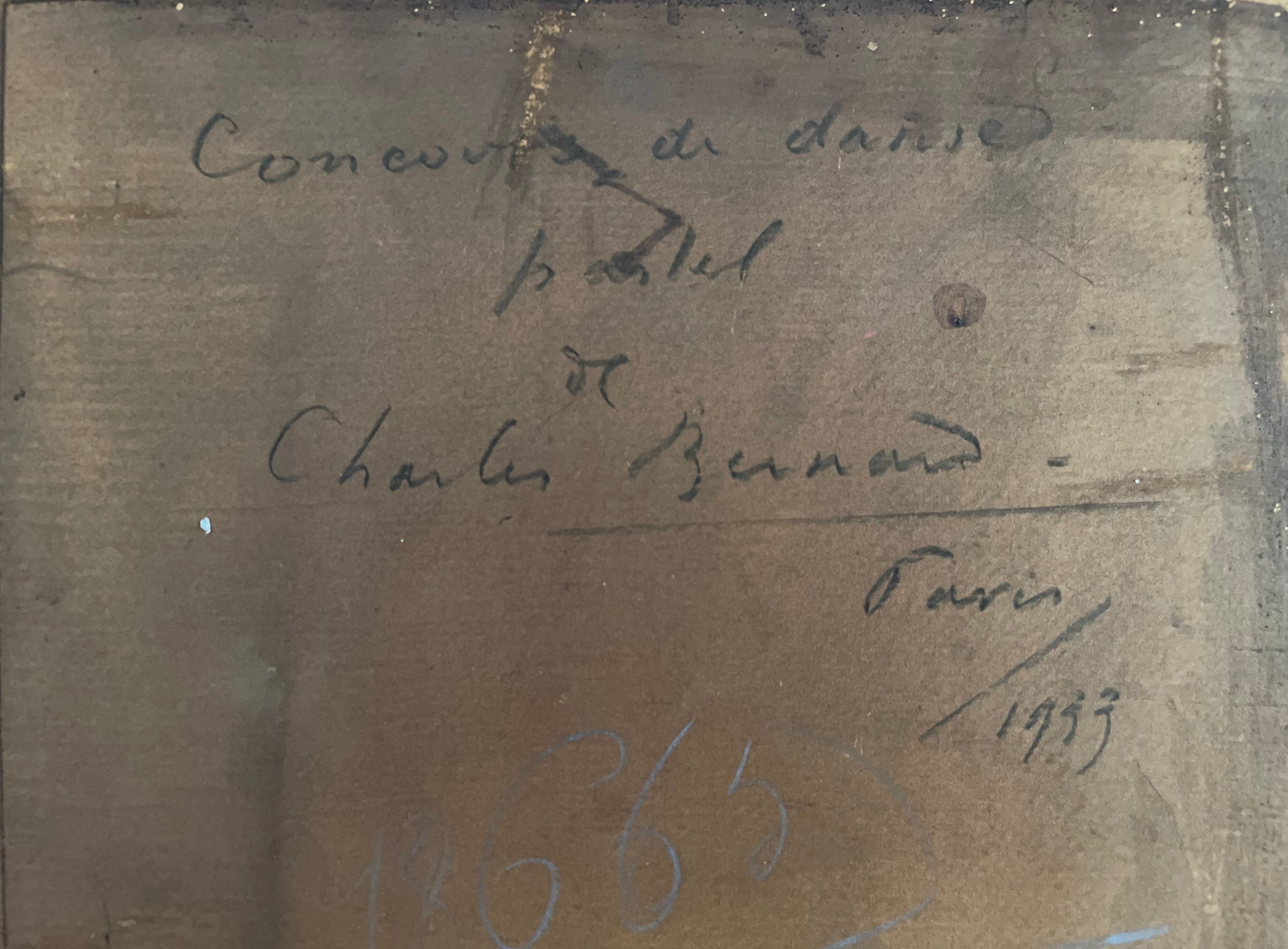 Pastel painting entitled "dance competition" by Charles Bernard 1933