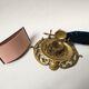 Vintage writing kit - Old inkwell and neoclassical ink pad in gilded bronze XIXth