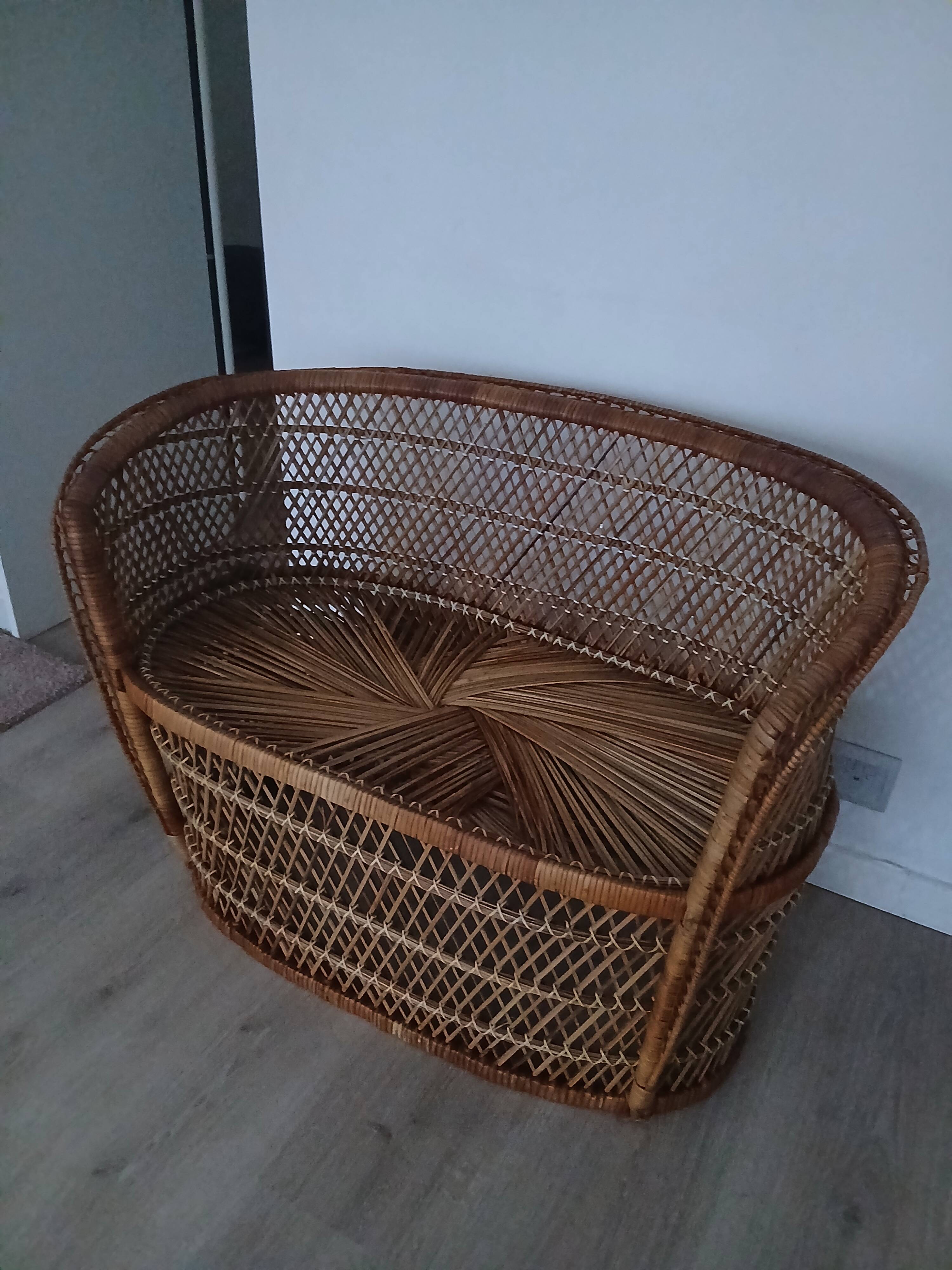 Wicker bench for children