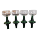4 Alsace wine glasses with green twisted legs, ROEMER type