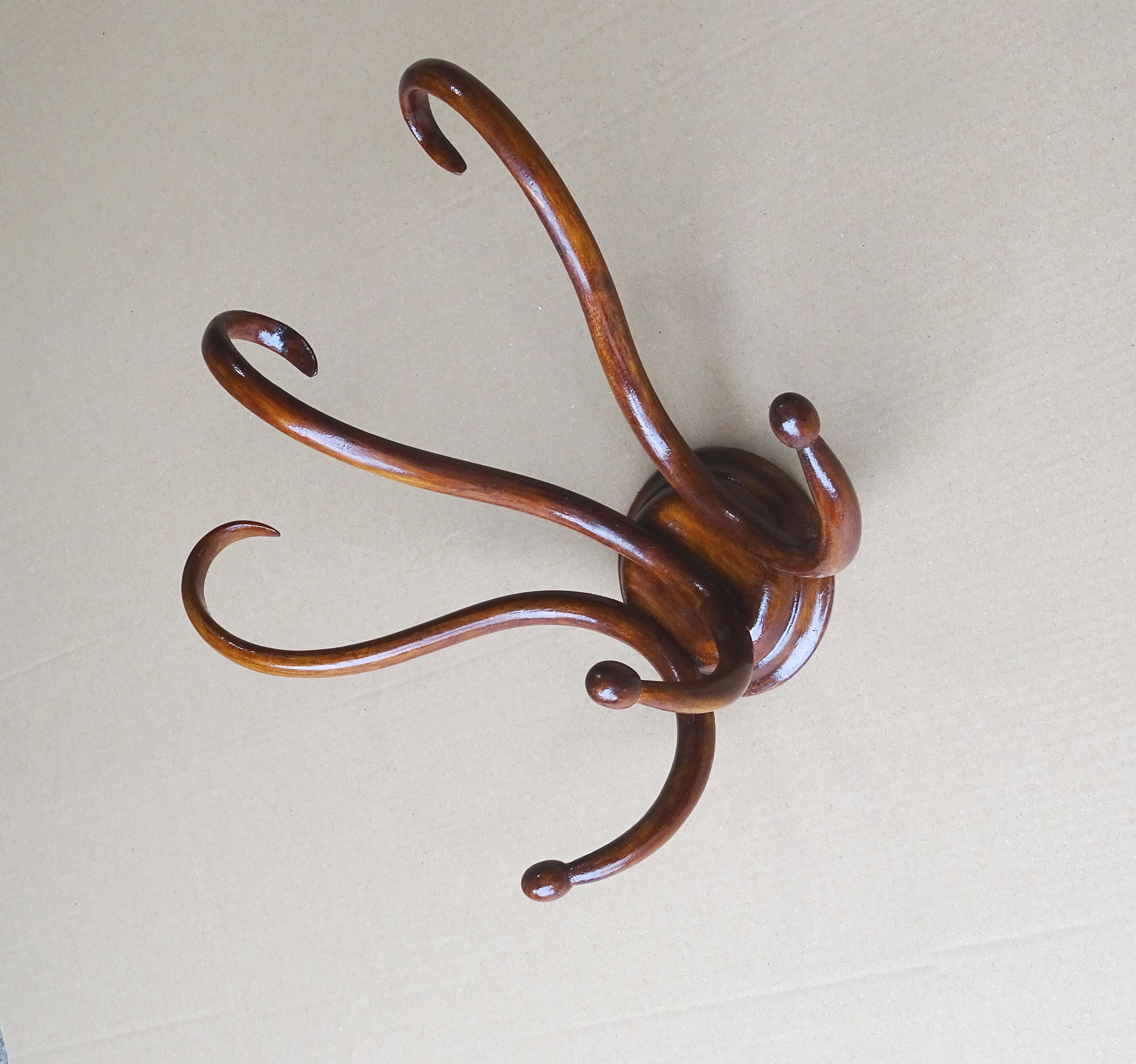 Coat hanger/wall with 3 patères Kohn 1900