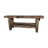 Etabli ancien en bois brut