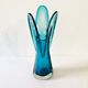 Vase trilobe Art déco en verre de Murano