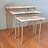 Brass and marble tables