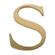Lettre enseigne en métal dorée "S"  1980