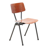 Eromes oak and grey-green chair with hooks