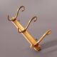 Old Thonet wall coat rack in bent wood - 3 hooks