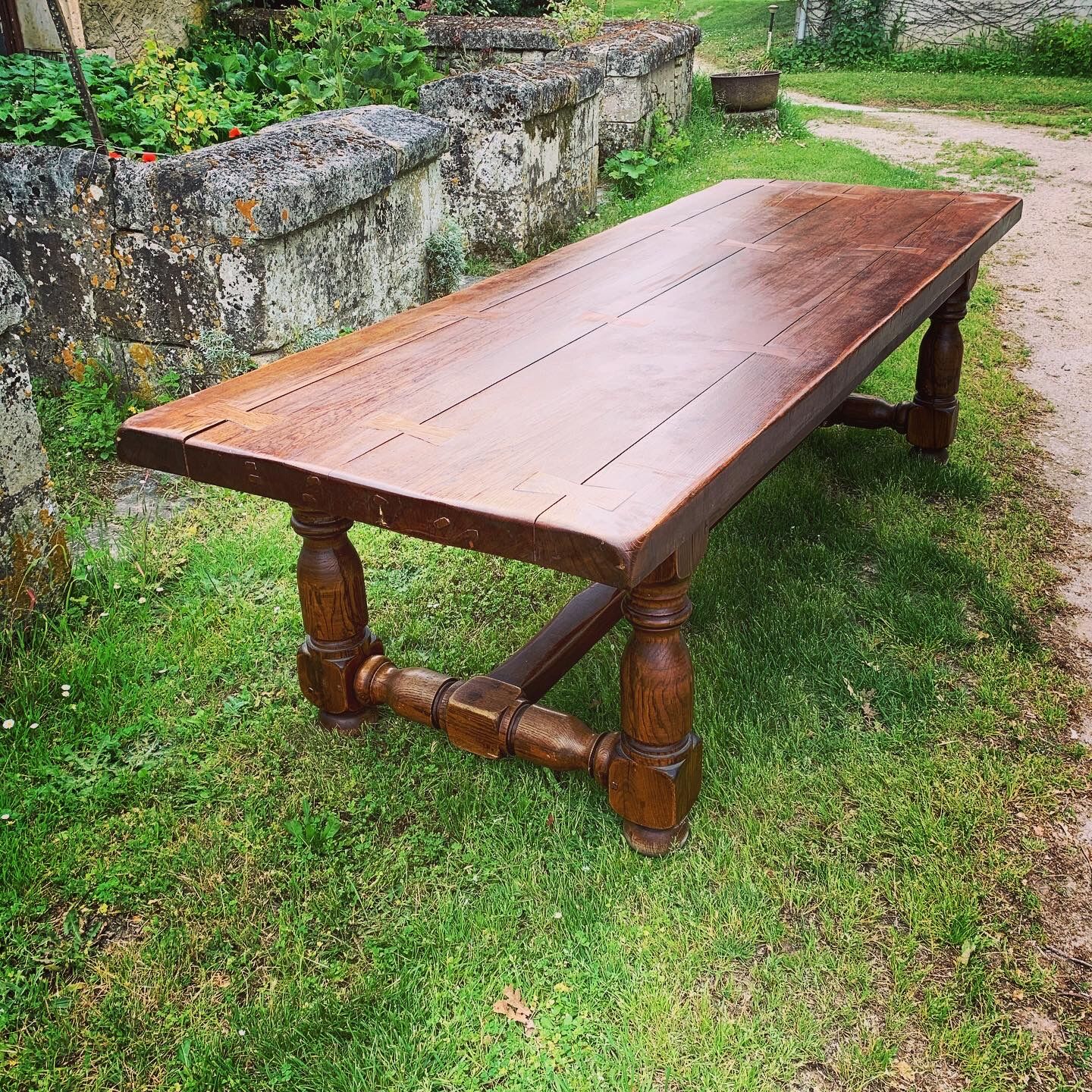 Table in country oak castle monastery
