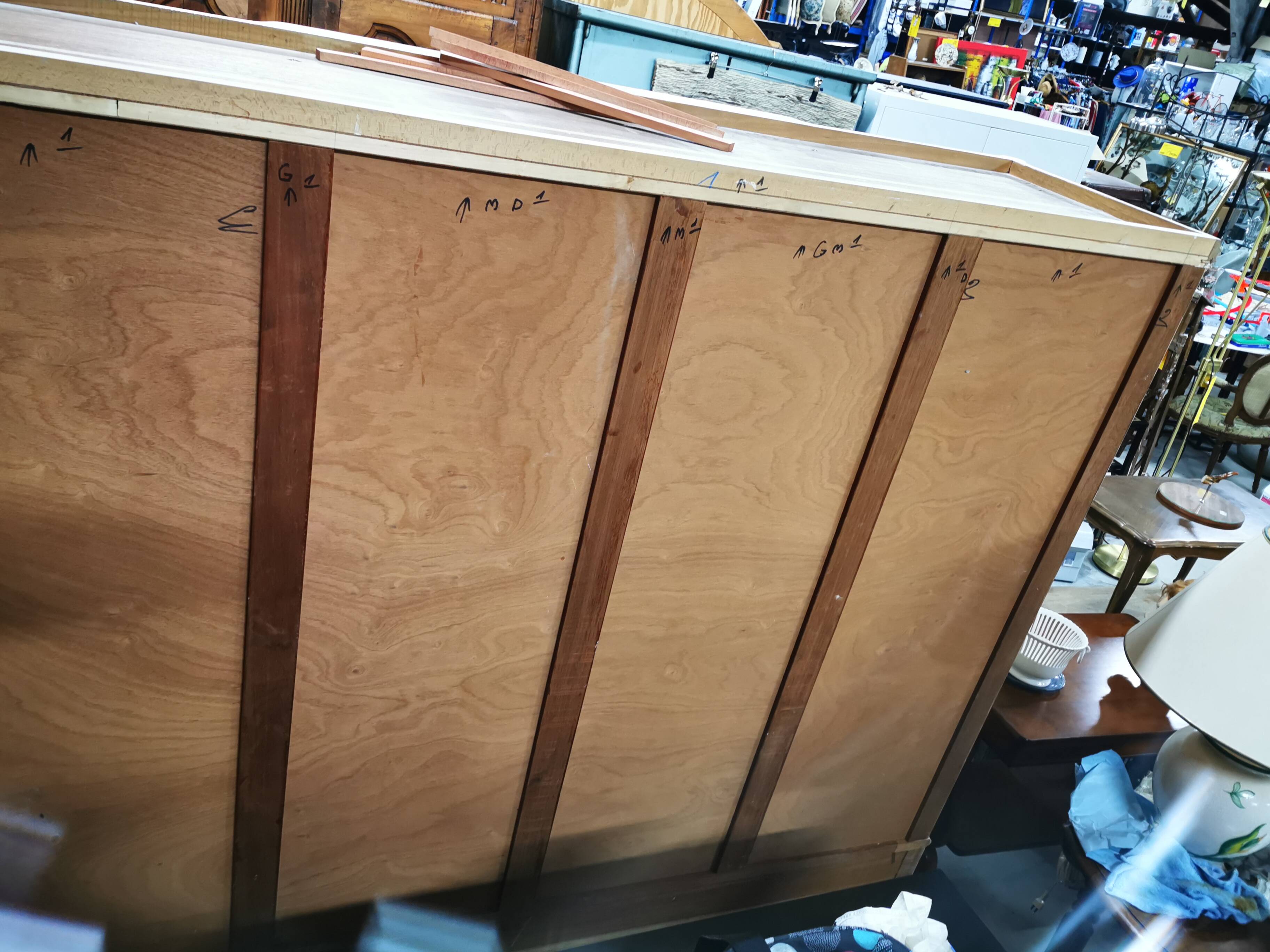 Romantic Louis XV style four-door wardrobe