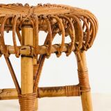 Rattan stool by Franco Albini for Vittorio Bonacina, Italy 60s
