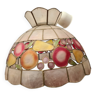 Imitation mother-of-pearl pendant with fruit decoration