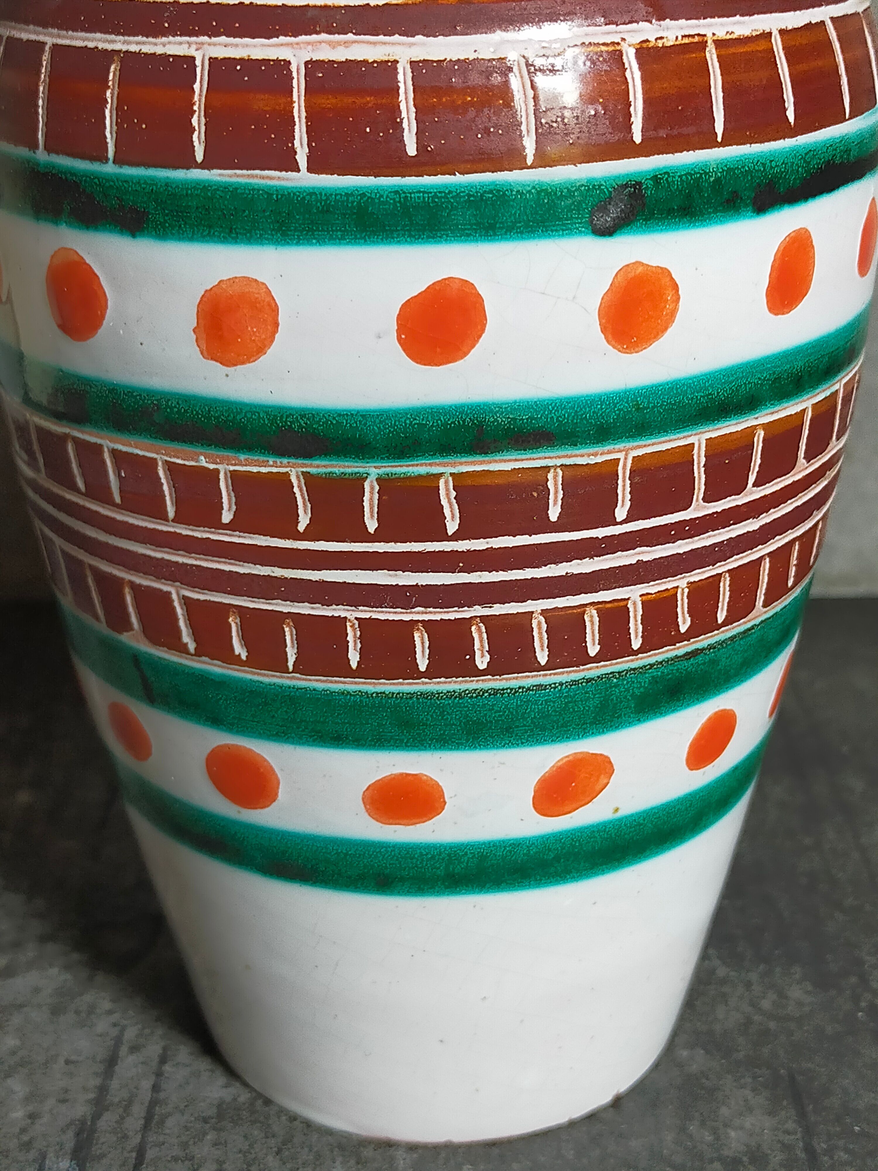 Vintage ceramic vase A. Fazio Vallauris 50s