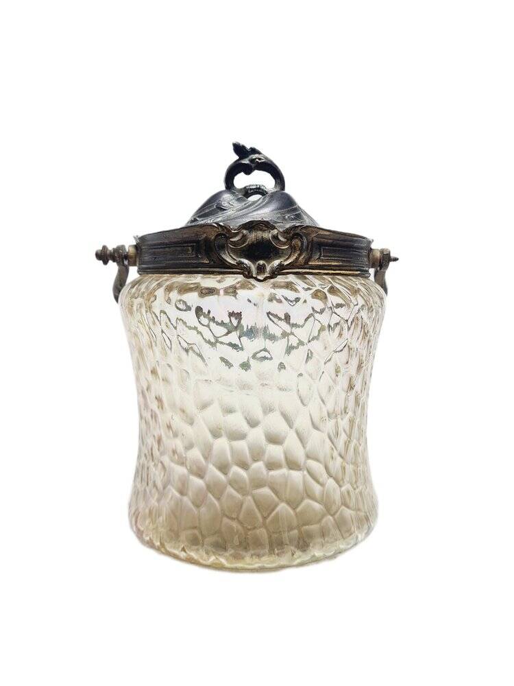 Art nouveau german candyer from loetz, 1890s