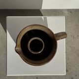 Vintage artisan ceramic rosé carafe with compartment Le Refuge Nîmes H14