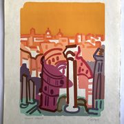 Charles lapicque, le colisée, 1957. lithographie signée au crayon