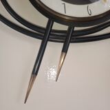 Vintage Bayard iron and brass clock 1960