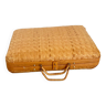 Vintage woven rattan briefcase